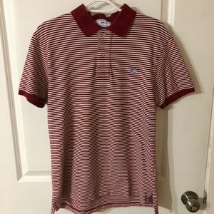 Men’s Southern Tide Polo striped garnet and white
